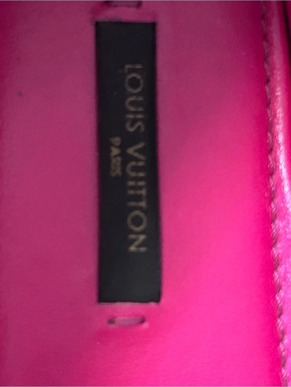 Louis Vuitton Hot Pink Patent Ballet Flats with Gold LV Accent